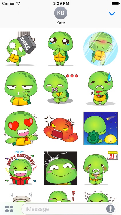 Pura the funny turtle 6 for iMessage Sticker