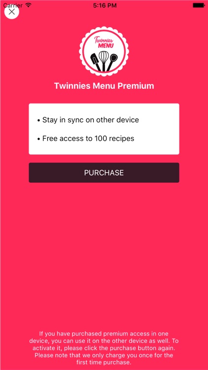 Twinnies Menu