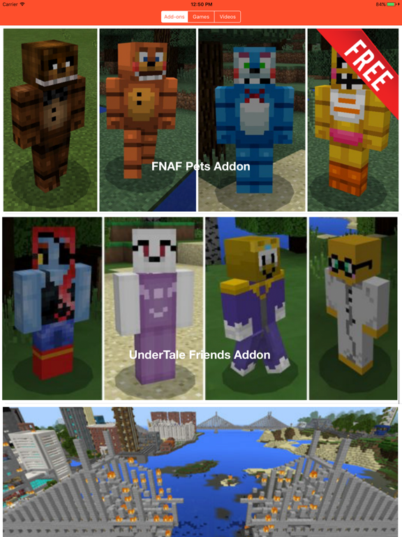 Screenshots of FNAF ADD ONS FOR MINECRAFT PE GAME for iPad