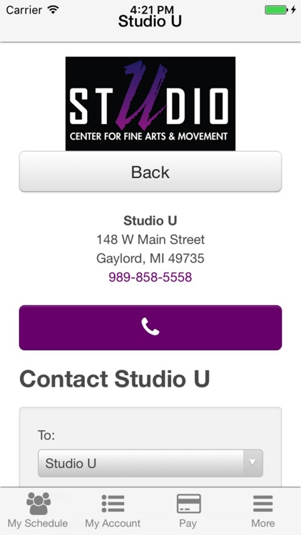 Studio U Center for Fine Arts & Movement screenshot-3