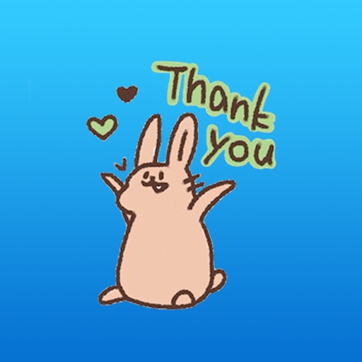 Homer The Cute Bunny English Stickers iOS App