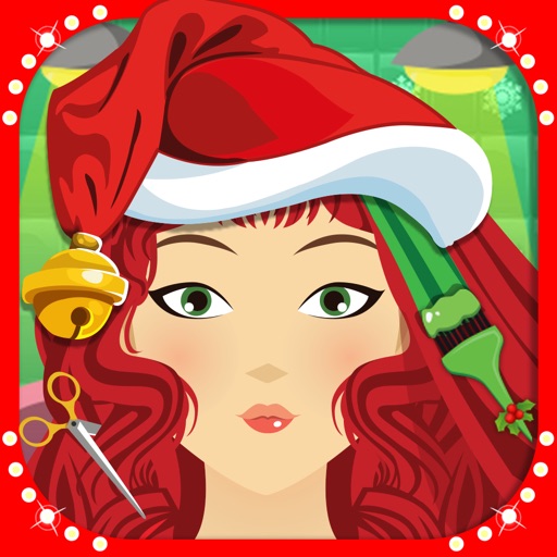 Christmas Fun Party Hair Salon - Free Kids Game Icon
