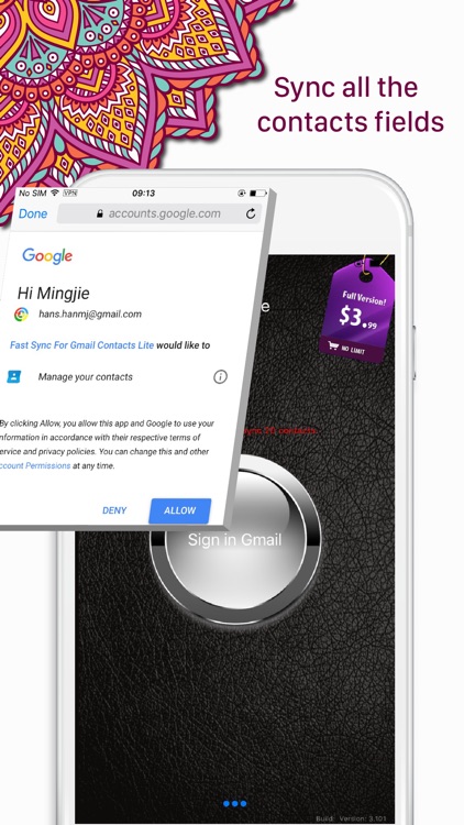 Fast Sync for Gmail Contacts Lite