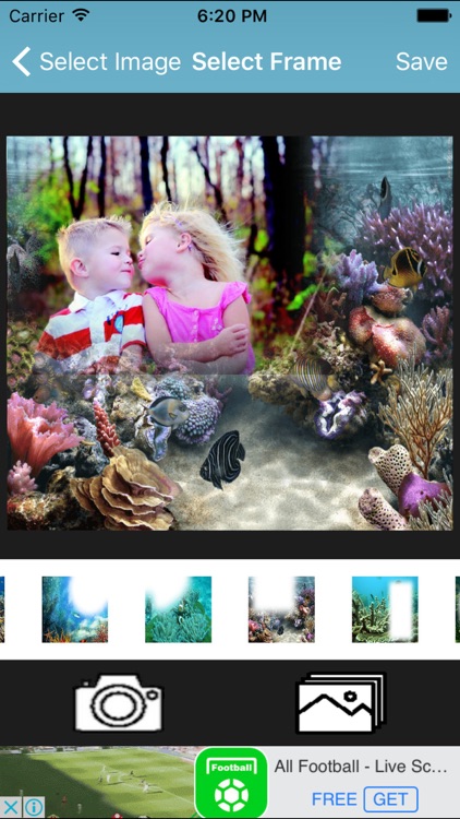 Ocean Photo Frame And Pic Collage