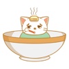 Cat in a bowl sticker