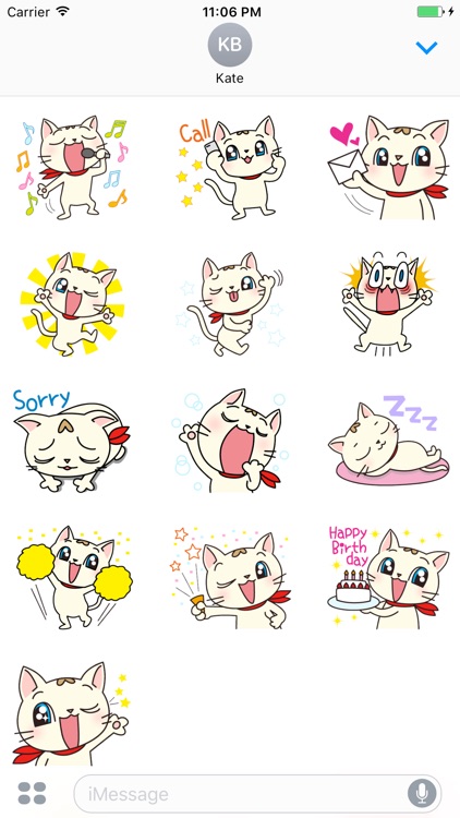 Mina Litle Cute Addorable Kitten Sticker