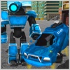 Flying Hero Robot: City Police Super Car Simulator