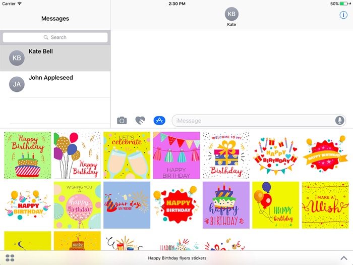 Happy Birthday Celebrate Cards for iMessage
