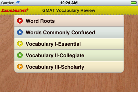 GMAT Prep Verbal Vocabulary Flashcards Exambusters screenshot 3
