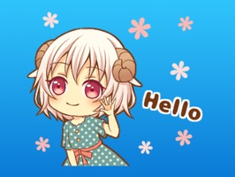 Emily The Cute Sheep Girl Animated Stickers