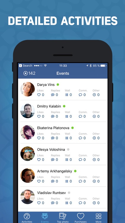 Track your friends activities in VK