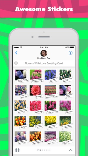 Flowers With Love Greeting Card stickers by wenpei(圖1)-速報App