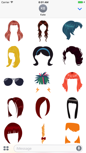 Animated Women Hair Style Stickers(圖3)-速報App