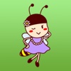 Adorable Bee Girl Sticker