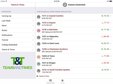 Teams & Times screenshot 3