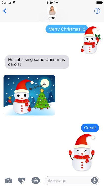 Christmas Snowman - Holiday Emoji