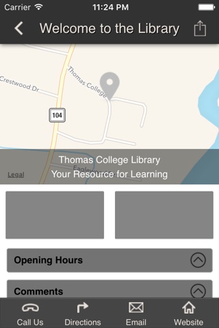 Thomas College Library screenshot 3