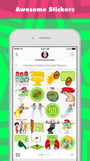 American Football Animated Stickers stic