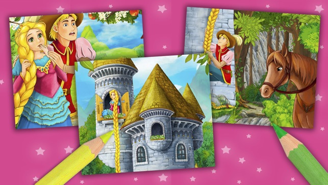 Princess Rapunzel magic kids coloring pages – Pro(圖2)-速報App