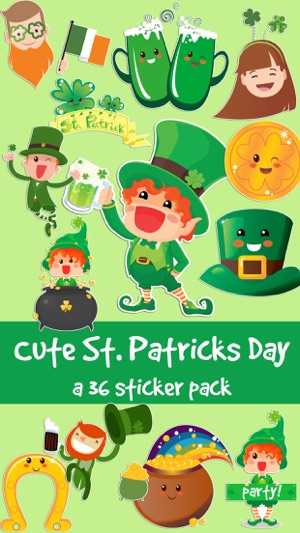 Cute St Patricks Day Sticker Pack(圖1)-速報App