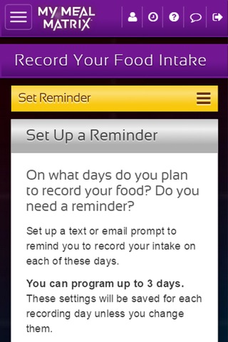 My Meal Matrix screenshot 2