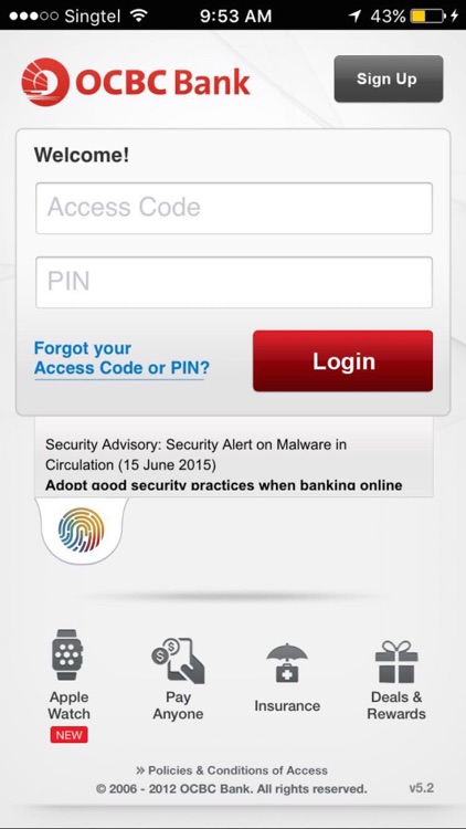 OCBC SG Mobile Banking