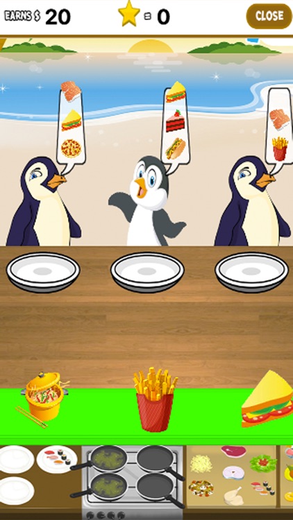 Penguin For Fast Food Restaurant Games Version