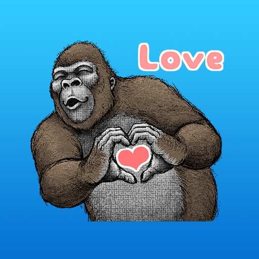 Funny Brown Monkey Sticker 2 icon