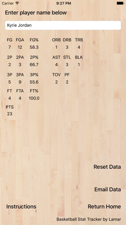 Basketball Stat Tracker - Easy Hoops Shot Boxscore