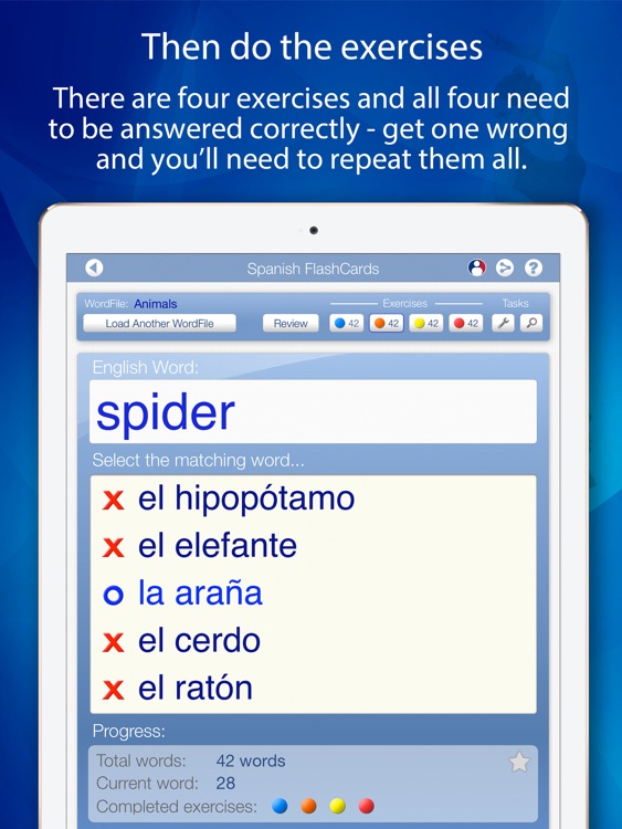 Learn Spanish FlashCards for iPad screenshot-3