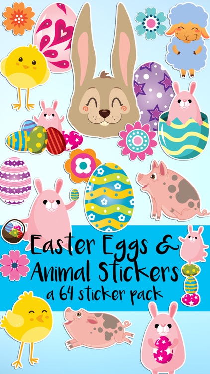 Easter Eggs and Animal Sticker Pack