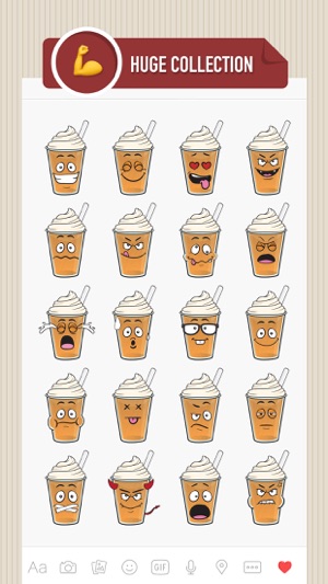 CoffeeMoji - coffee stickers & emoji keyboard app(圖2)-速報App