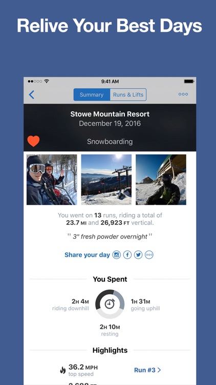 Slopes: Skiing & Snowboarding GPS Tracker
