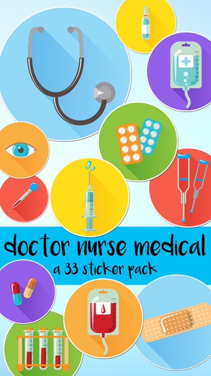 Doctor Nurse Medical Icons Sticker Pack