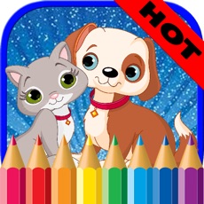 Activities of Cat and Dog Coloring Pages - Drawing Game for Kids