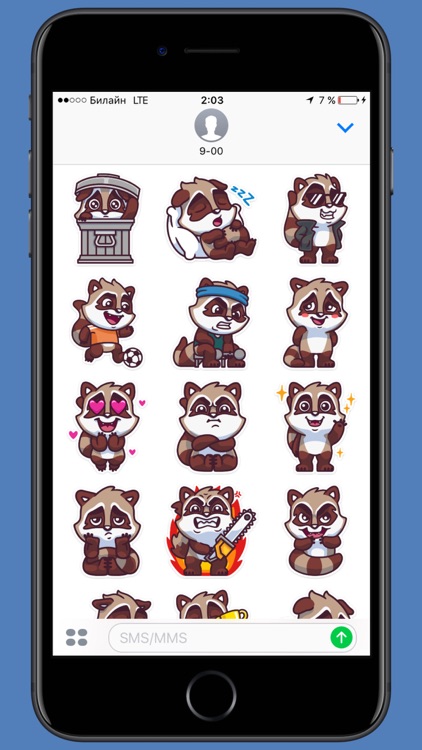 raccoonSTiK stickers iMessage