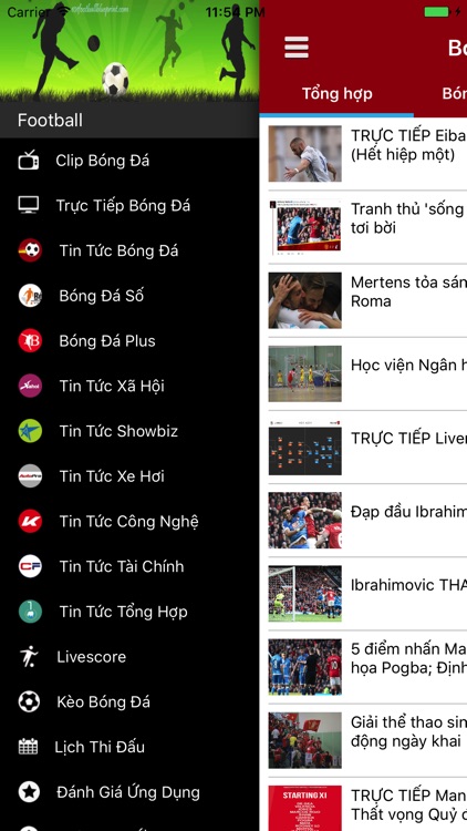 Live Football Xem clip bong da, tin tức trực tuyến