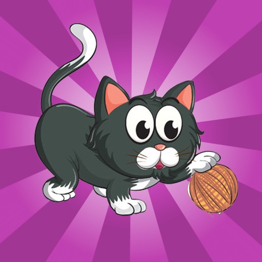 Kitty Rolling Yarn - kitty rolls yarn ball iOS App