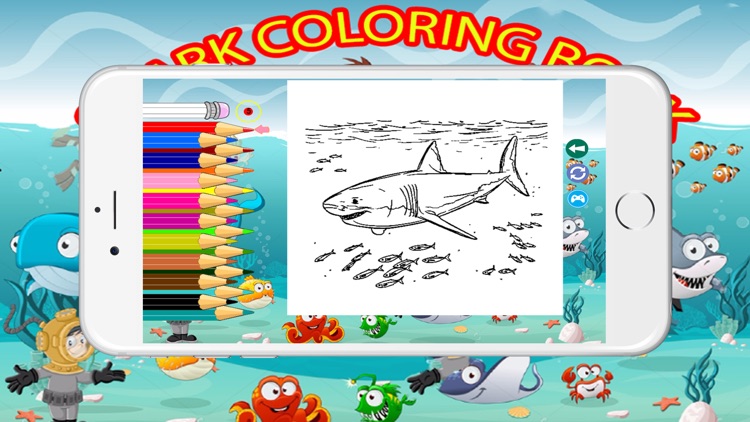 Attack Shark Coloring Book For Kids Tolders