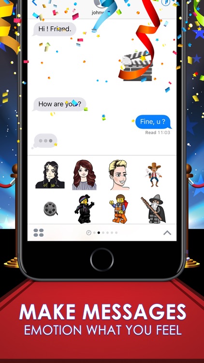 Emoji Keyboard Hollywood Themes Stickers ChatStick