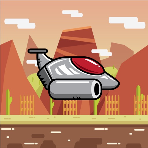 Robot Spaceship Racer Icon