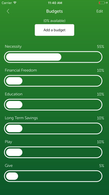 Pb: percentage budgeting screenshot-3