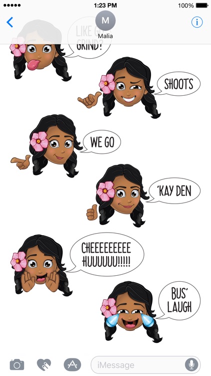 Pidginmoji - Wahine Stickers screenshot-3