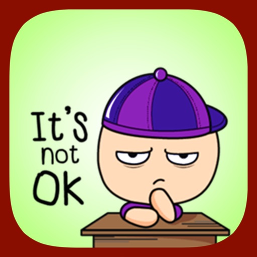 Grumpy Guy Stickers by Yerzhan Tleuov