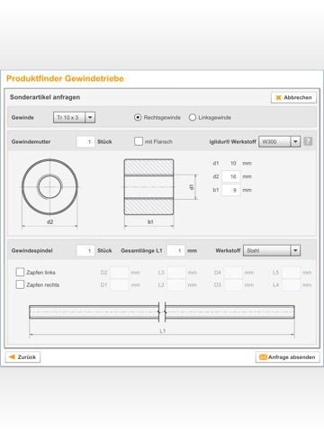 drylin® lead screws expert screenshot 4