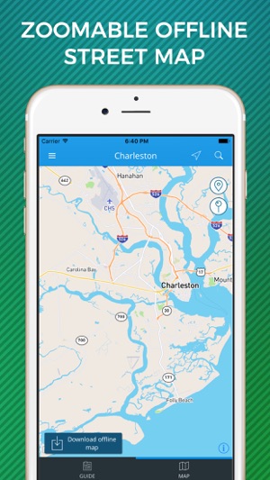 Charleston Travel Guide with Offline Street Map(圖3)-速報App