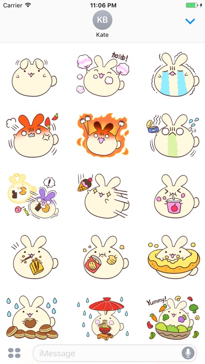 Fluffy The Funniest Rabbit Stickers