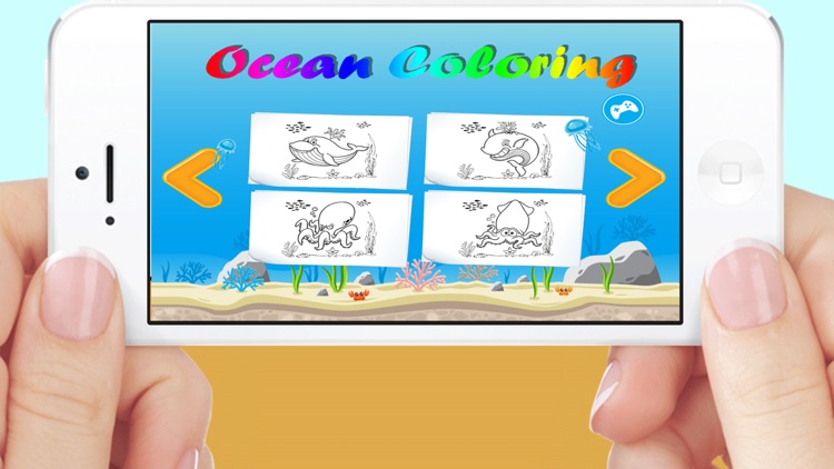 Ocean Shark Coloring Game For Kids Adults Free HD screenshot-3