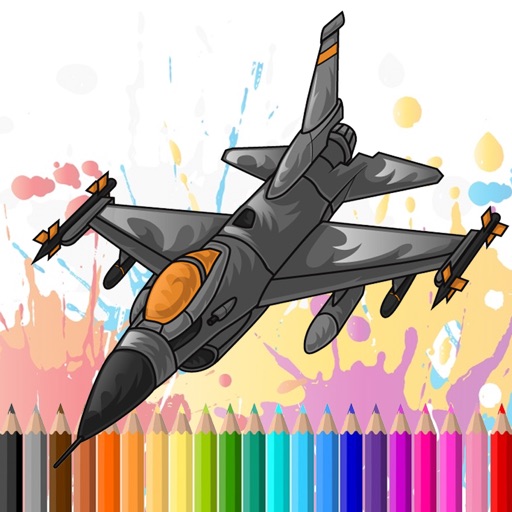 Air Plane Flight Coloring Book for kidออ iOS App