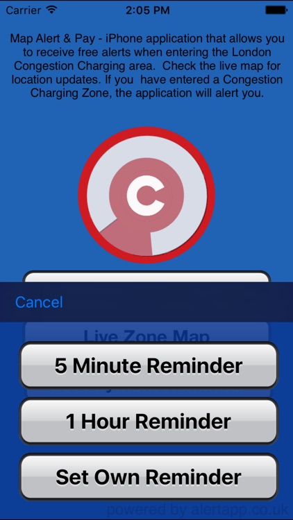 London Congestion Charge - Map Alert & Pay